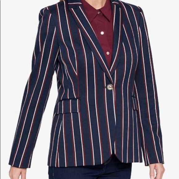 Tommy Hilfiger Jackets & Blazers - NWT Tommy Hilfiger blue stripe 2 buttons blazer 12